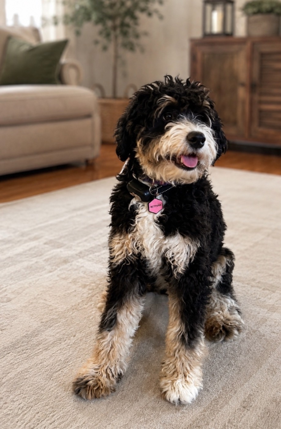 Tillie, a Goldendoodle & Bernedoodle
